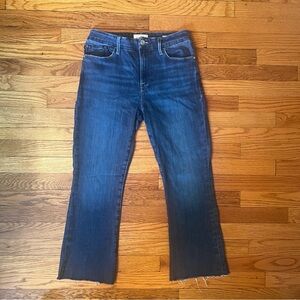 Frame Le Crop Mini Boot Jeans Frayed Flare US 29